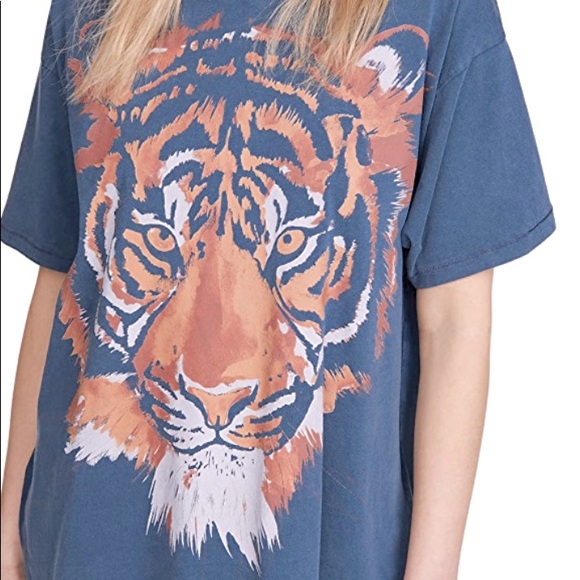 Free People Wrangler Oversize Tiger T 